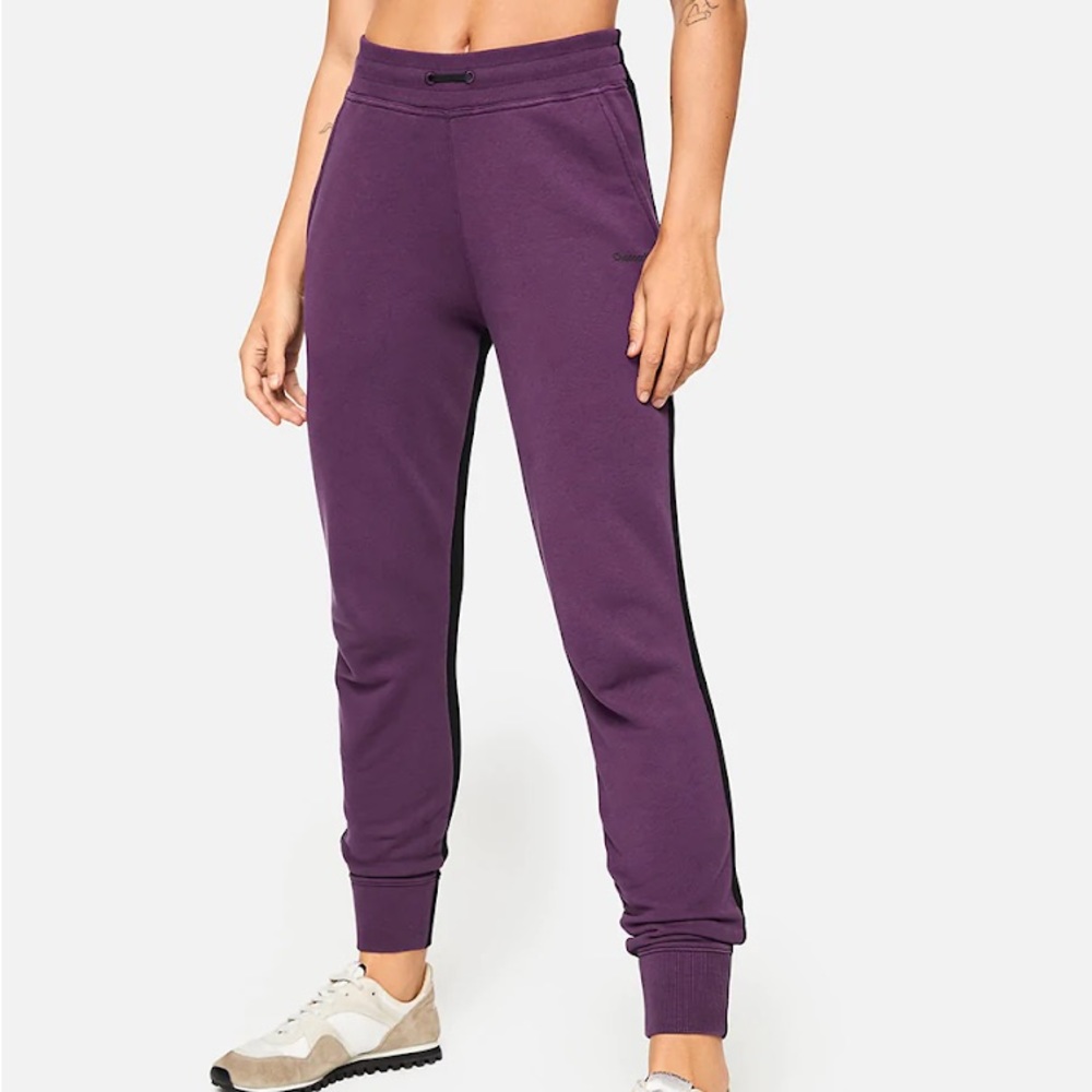 Outdoor Voices XS Cotton Terry Jogger in Black/Kalamata